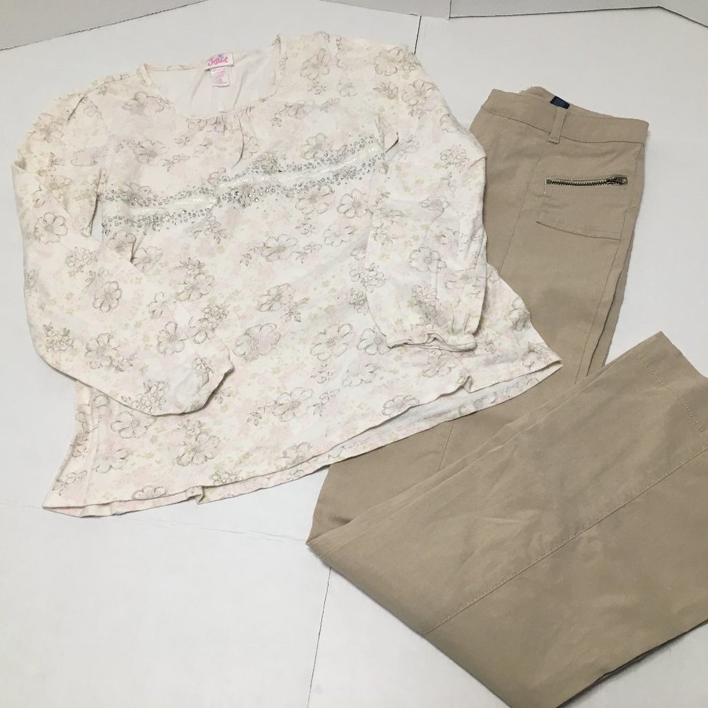 Lot of 2 Girls 12 Shirt, 12 Slim Pants Outfit
